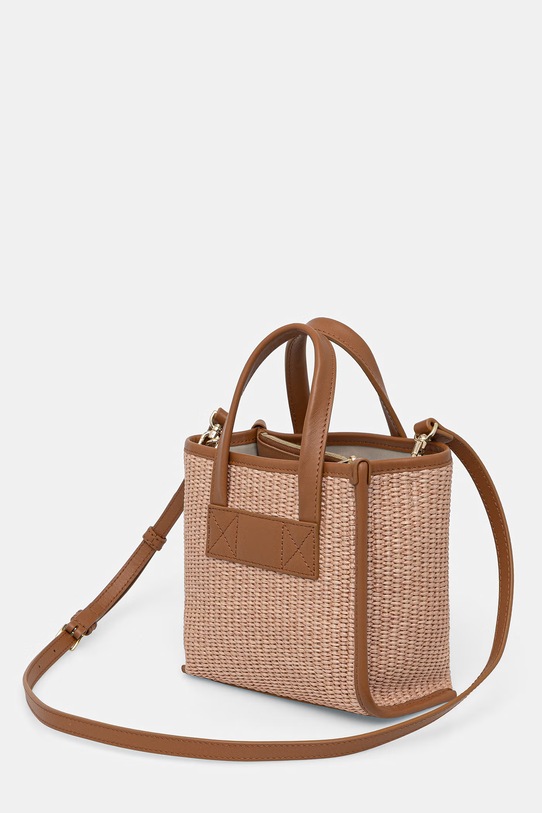 Accesorii Furla geantă crossbody pentru femei împletită Divide It Mini Tote WB02068.BX4493.4935S bej