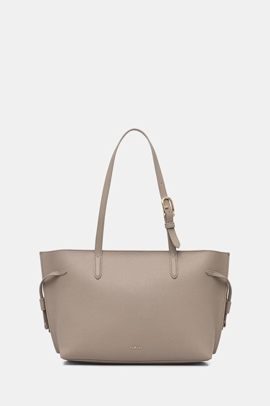 Furla torebka shopper damska skórzana Ava M Tote beżowy WB02069.BX4329.4621S