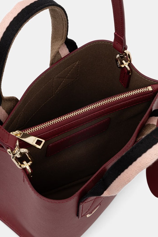 Furla чанта crossbody дамска от кожа Divide It Mini Tote WB02068.BX4467.T6G00 бордо