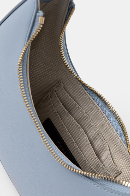 Furla torebka rogal damska skórzana Deliza Mini Shoulder Bag WE00649.AX0733.CDZ00 niebieski