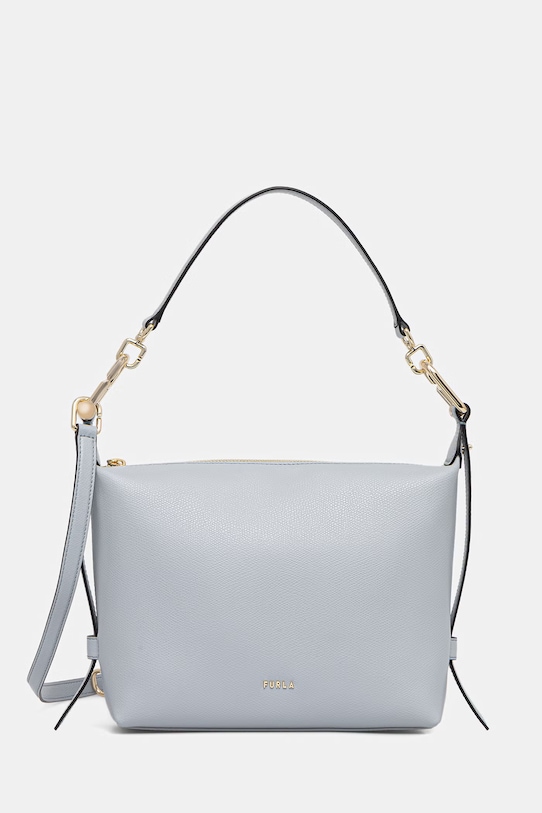 Furla torebka damska skórzana Tonie Mini Hobo niebieski WE00877.A.0023.AR300