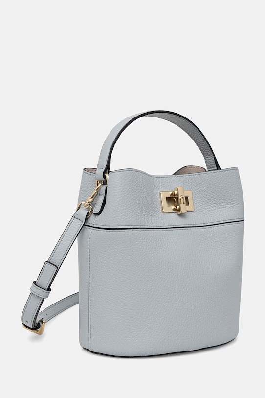 Furla чанта дамска от кожа Amelia Mini Bucket Bag WE00879.HSF000.AR300 тюркоазен SS26