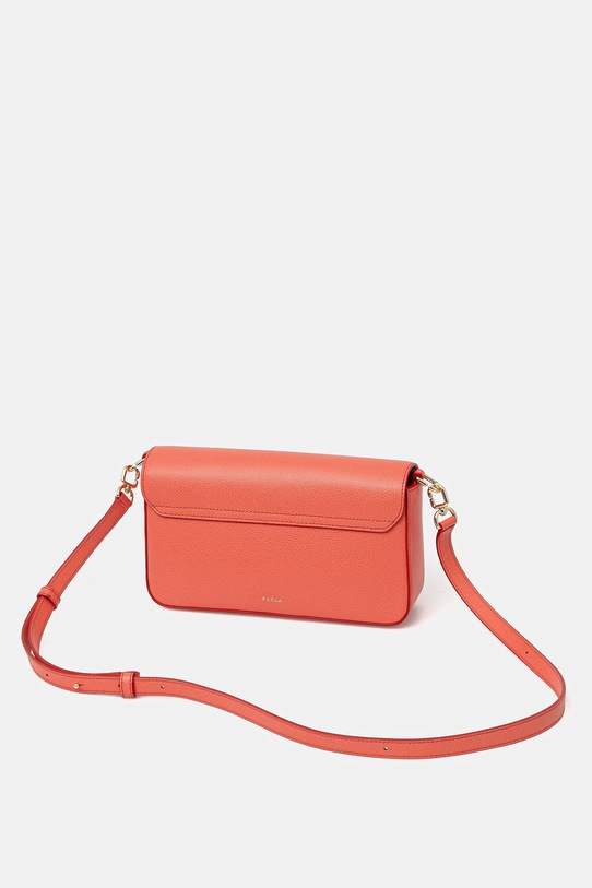 Akcesoria Furla torebka crossbody damska skórzana Iride S Crossbody WB01826.ARE000.4477S pomarańczowy