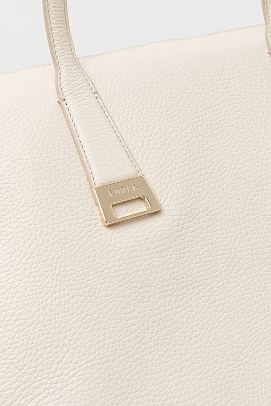 Furla torebka shopper damska skórzana Olivia L Tote beżowy WB01940.HSF000.PNN00