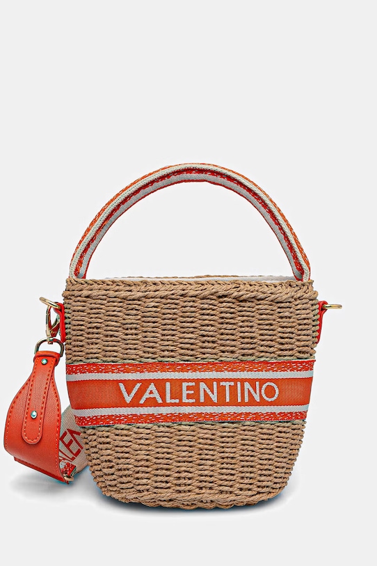 Valentino Bags torebka koszyk damska BOHO beżowy VBGA0L36