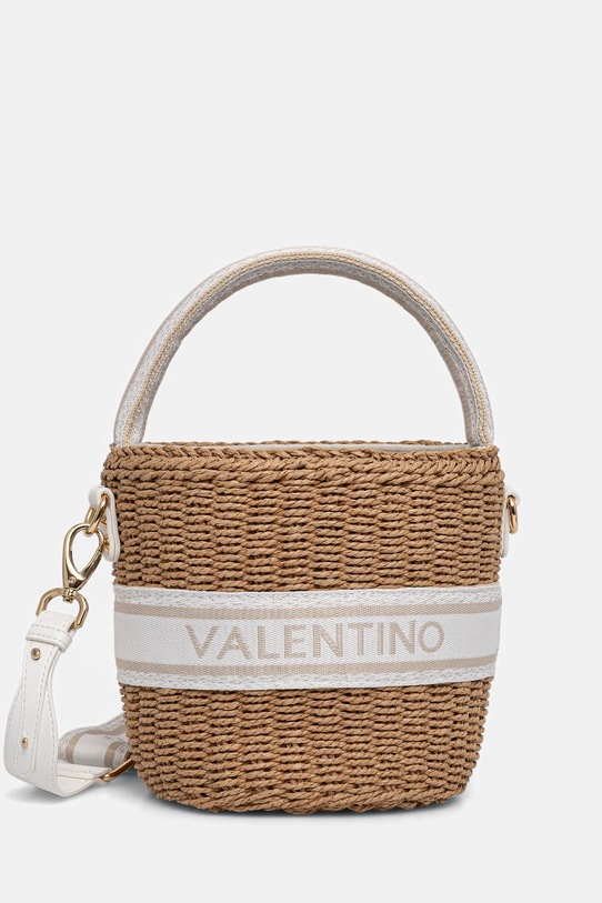 Valentino Bags torebka koszyk damska BOHO beżowy VBGA0L36