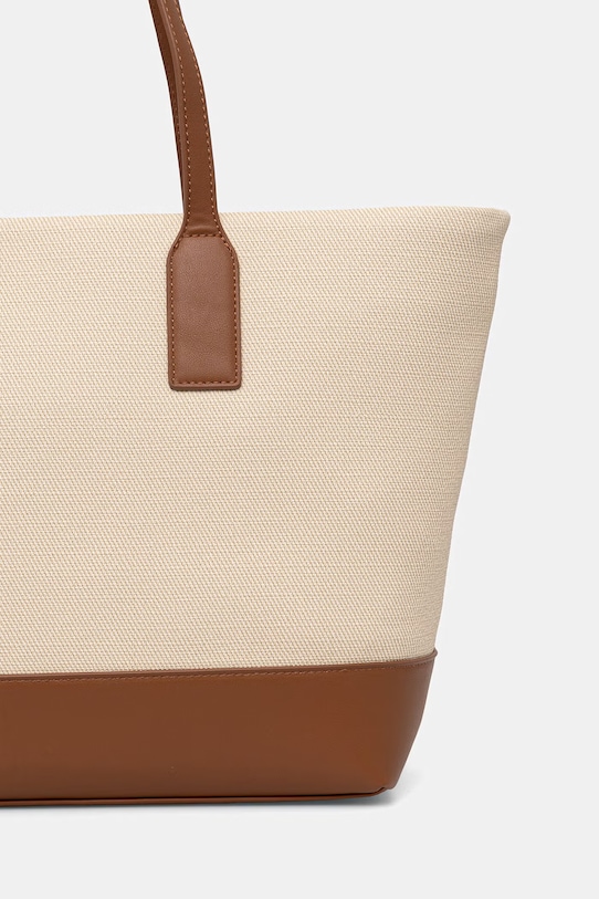 Akcesoria Valentino Bags torebka shopper damska ATENA RE VBS9PS01 beżowy