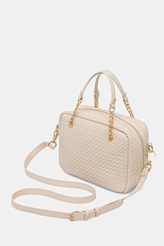 Akcesoria Valentino Bags torebka crossbody damska z imitacji skóry GEA VBS9UC23 beżowy