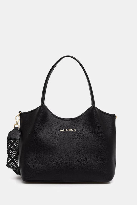 Valentino Bags torebka shopper damska z imitacji skóry ALEKSANDRA czarny VBS9W901