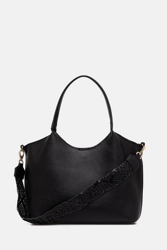 Akcesoria Valentino Bags torebka shopper damska z imitacji skóry ALEKSANDRA VBS9W901 czarny