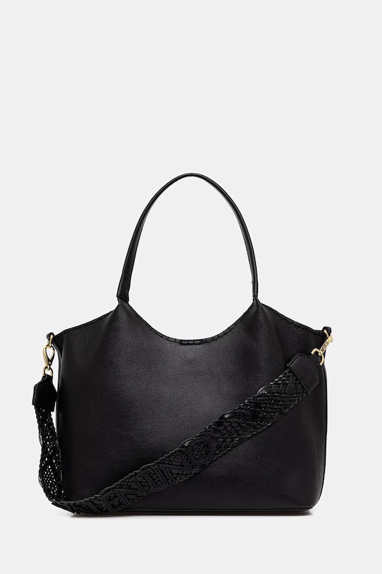 Akcesoria Valentino Bags torebka shopper damska z imitacji skóry ALEKSANDRA VBS9W901 czarny