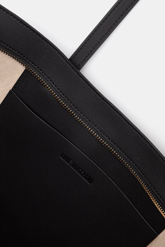 Love Moschino torebka shopper damska z imitacji skóry czarny JC4254PP0OKF0000