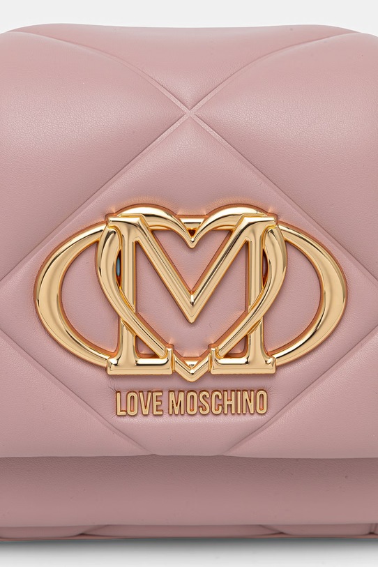 Love Moschino чанта дамска от имитация на кожа розов JC4259PP0OLC0600
