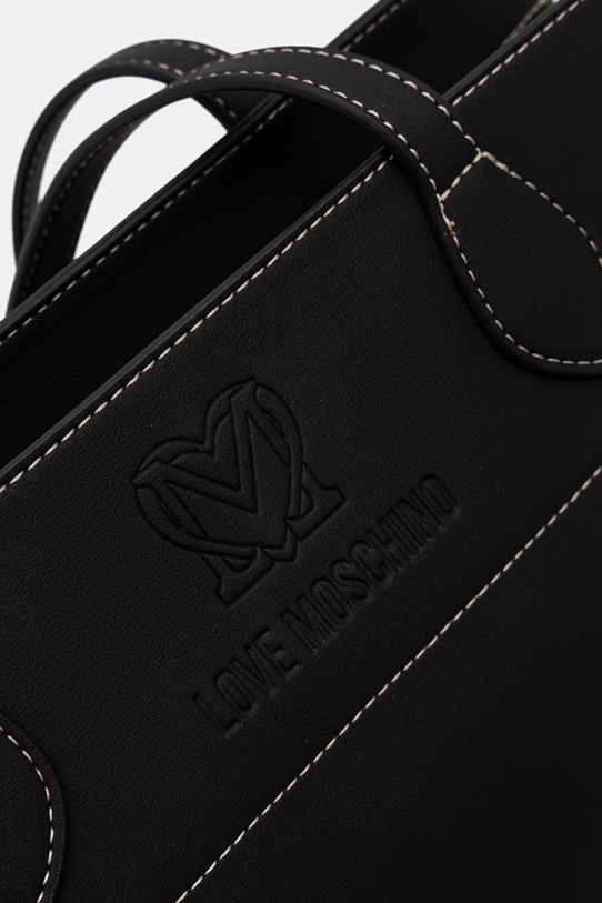 Love Moschino torebka shopper damska z imitacji skóry czarny JC4272PP0OKI0000
