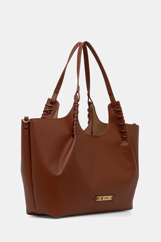 Love Moschino torebka shopper damska z imitacji skóry JC4297PP0OKL0300 brązowy SS26