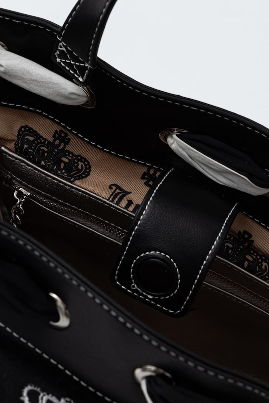 Juicy Couture torebka shopper damska bawełniana DAYDREAMER BEJD09883WC2 czarny