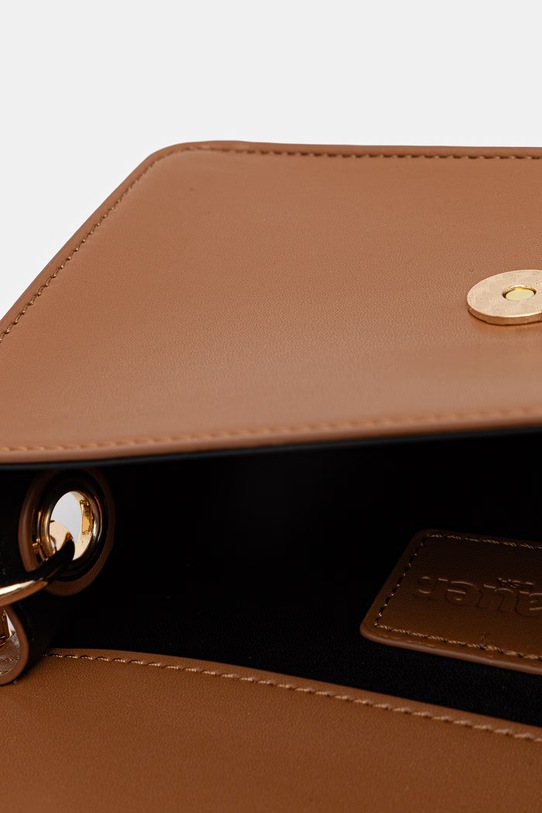 Blauer torebka crossbody damska z imitacji skóry MINPU02 brązowy