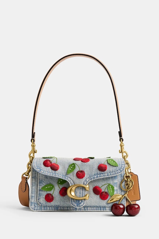 Coach сумка crossbody женская кожаная Cherry Embroidered Denim Tabby 20 CDZ33