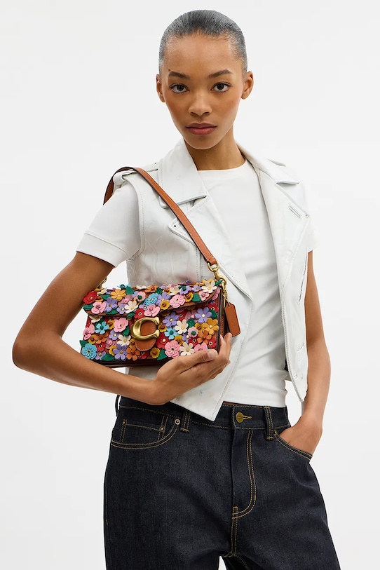 Coach torebka damska skórzana Floral Applique Tabby 26 CDZ35