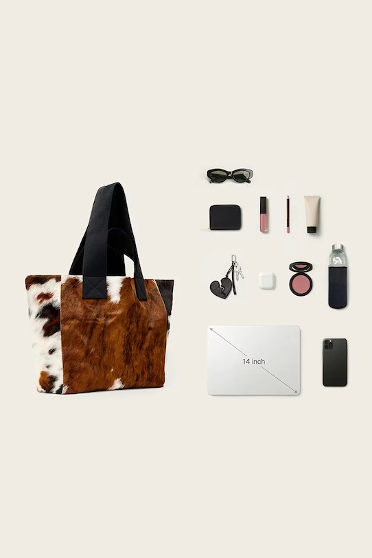 AllSaints torebka shopper damska skórzana IZZY COW W260XE