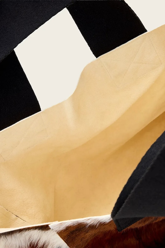 AllSaints torebka shopper damska skórzana IZZY COW brązowy W260XE