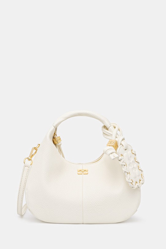 GANNI Hobo Mini torebka crossbody damska z imitacji skóry beżowy B2070102