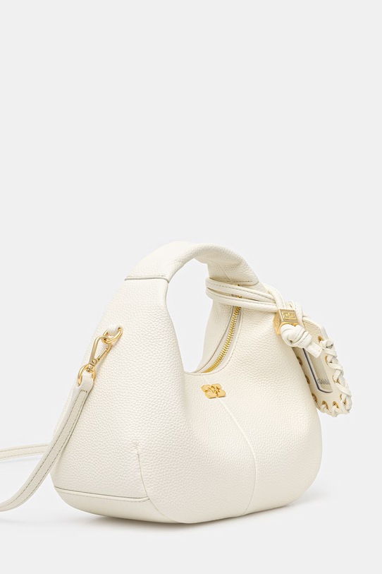 GANNI Hobo Mini torebka crossbody damska z imitacji skóry B2070102 beżowy SS26