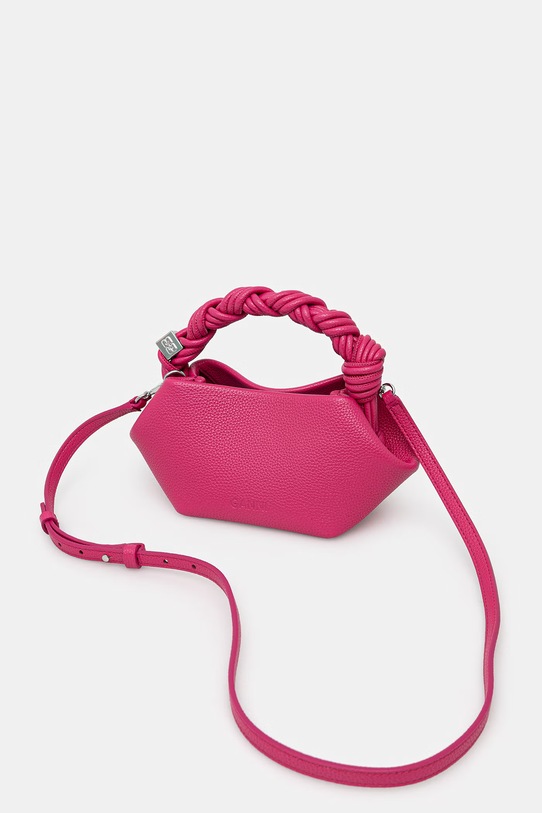 Akcesoria GANNI Bou Mini torebka crossbody damska z imitacji skóry B2100124 różowy