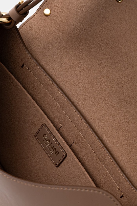 GANNI B-Kat Studs torebka rogal damska skórzana B2060040 brązowy