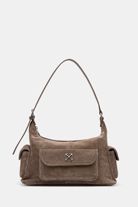 Off-White Dumbo.B torebka damska zamszowa brązowy OWNN18OS26LEA001