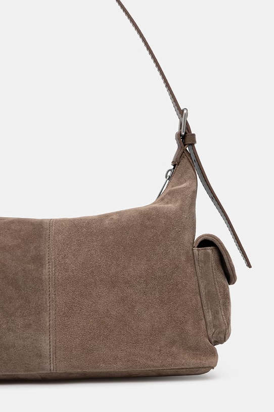 Akcesoria Off-White Dumbo.B torebka damska zamszowa OWNN18OS26LEA001 brązowy