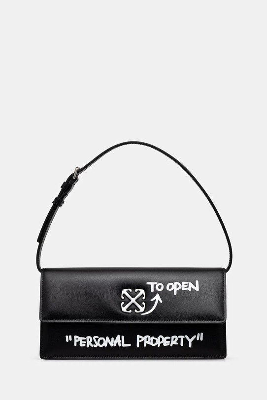 Off-White Jitney 1.0 kopertówka damska skórzana czarny OWNN172C99LEA002