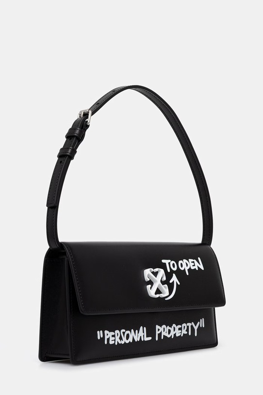 Off-White Jitney 1.0 kopertówka damska skórzana OWNN172C99LEA002 czarny SS26