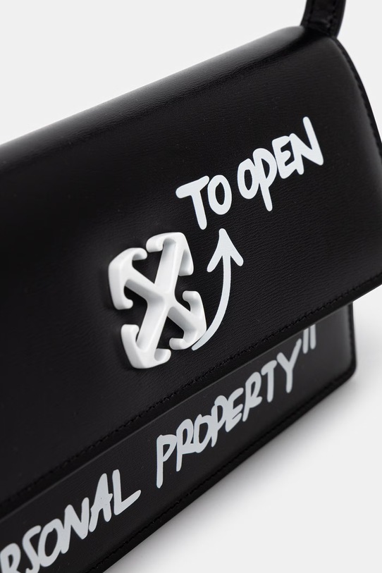 Off-White Jitney 1.0 kopertówka damska skórzana czarny OWNN172C99LEA002