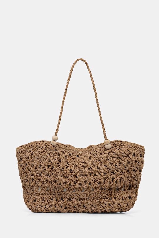 Hoss Intropia torba plażowa damska pleciona beżowy 2053148