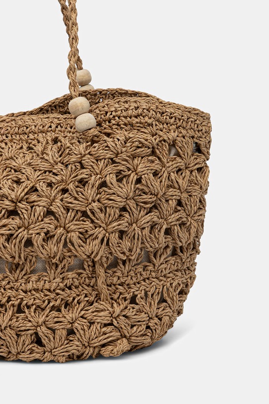 Hoss Intropia torba plażowa damska pleciona beżowy 2053148