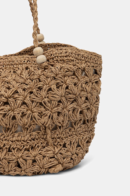 Hoss Intropia torba plażowa damska pleciona beżowy 2053148