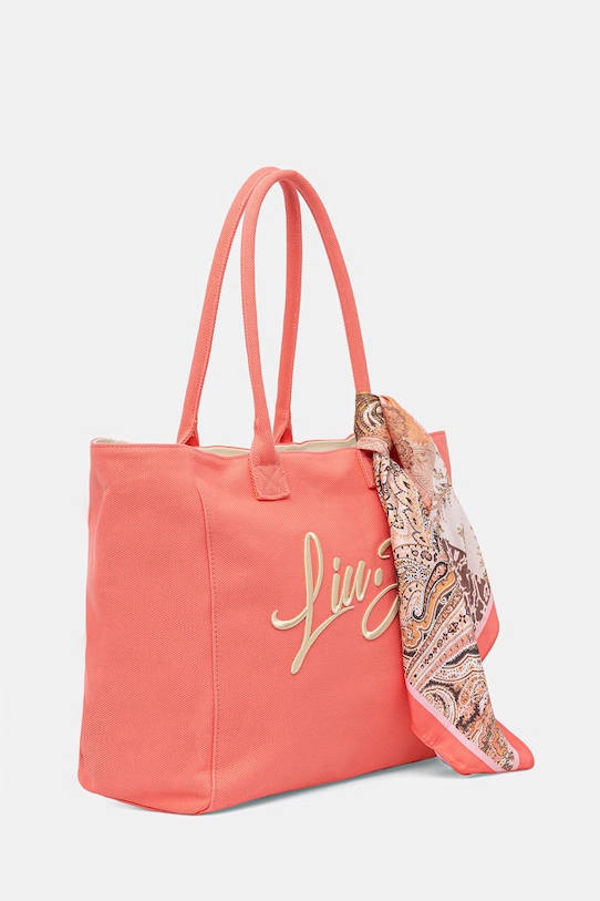 Liu Jo torba plażowa damska bawełniana VA6191.T546A pomarańczowy SS26