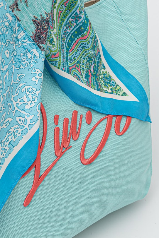 Liu Jo torba plażowa damska bawełniana turkusowy VA6191.T546A