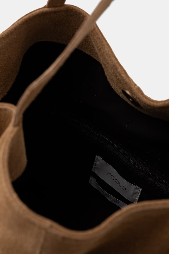 ViCOLO Tote bag femei din piele întoarsă XAB0058 bej