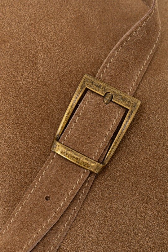 ViCOLO geantă croissant de damă din piele întoarsă XAB0062 bej