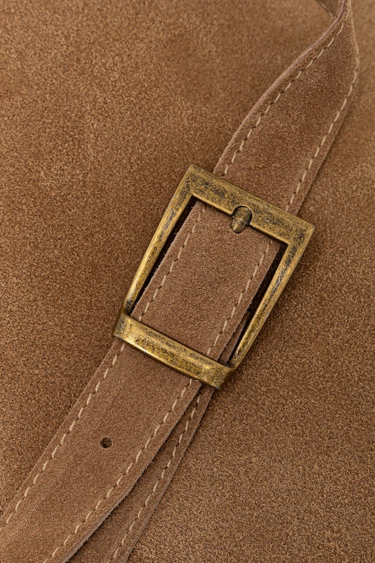 ViCOLO geantă croissant de damă din piele întoarsă XAB0062 bej