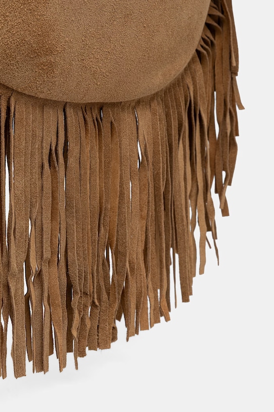 ViCOLO geantă croissant pentru femei din piele întoarsă verde XAB0062