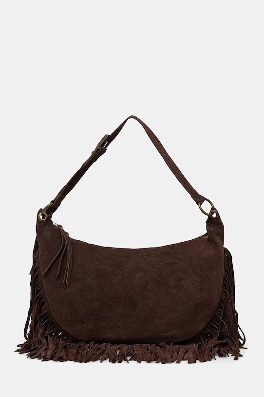 ViCOLO geantă croissant femeiască din piele întoarsă maro XAB0062