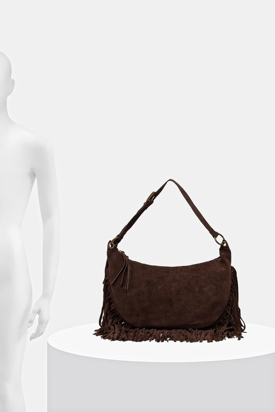 ViCOLO geantă croissant femeiască din piele întoarsă XAB0062