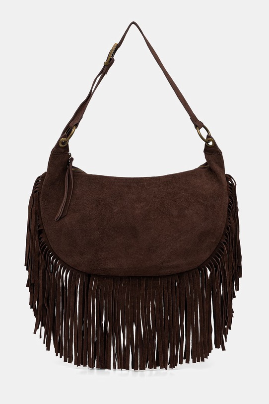 ViCOLO geantă croissant femeiască din piele întoarsă XAB0062 maro SS26