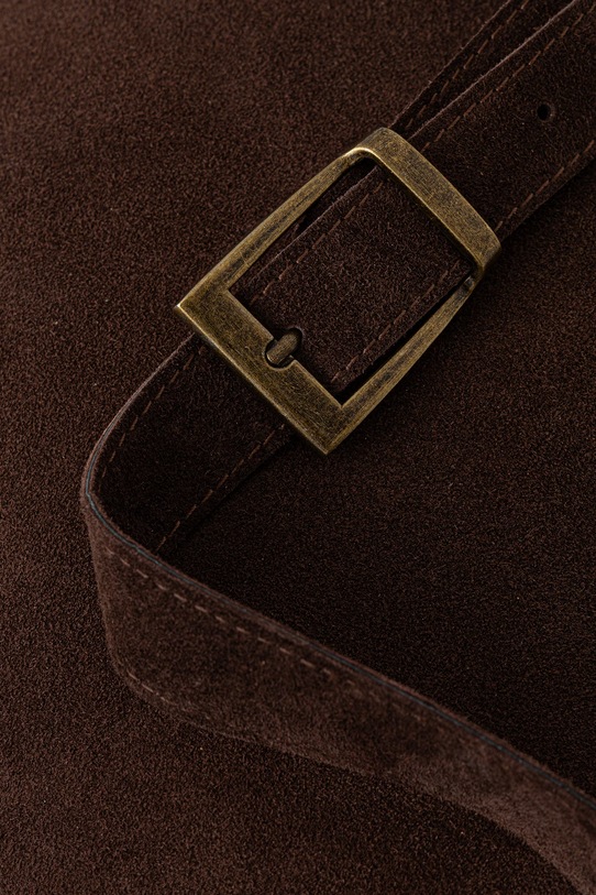 ViCOLO geantă croissant femeiască din piele întoarsă XAB0062 maro