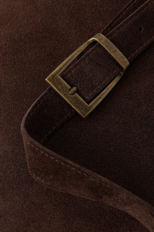 ViCOLO geantă croissant femeiască din piele întoarsă XAB0062 maro