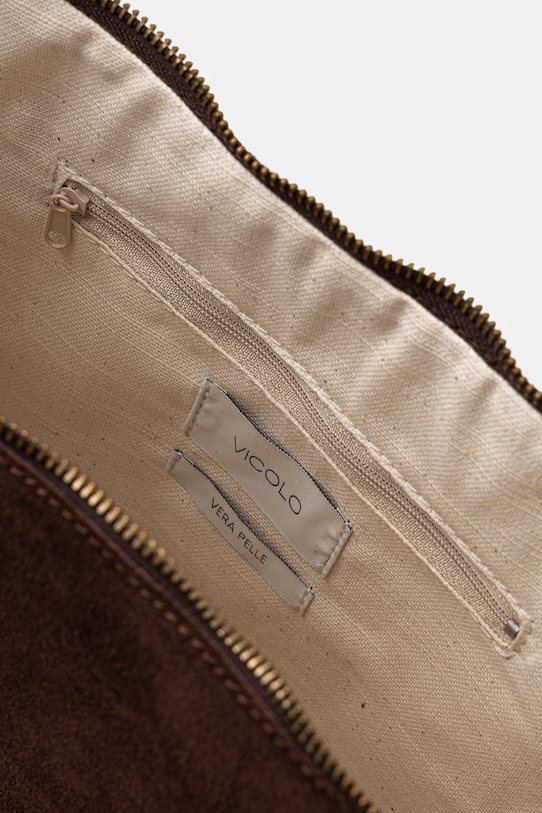 ViCOLO geantă croissant femeiască din piele întoarsă XAB0062