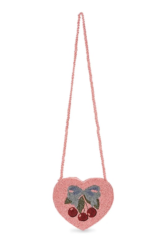 Konges Sløjd torebka dziecięca BEADED HEART BAG KS104220.PreSpring różowy SS26